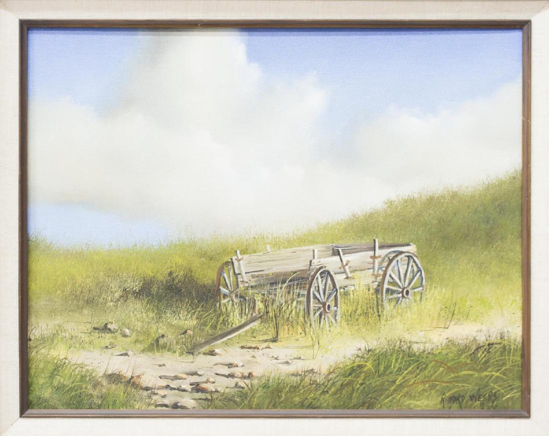 RICHARD WEERS (TEXAS, 20TH/21ST C) WAGON PAINTING (1 of 4)