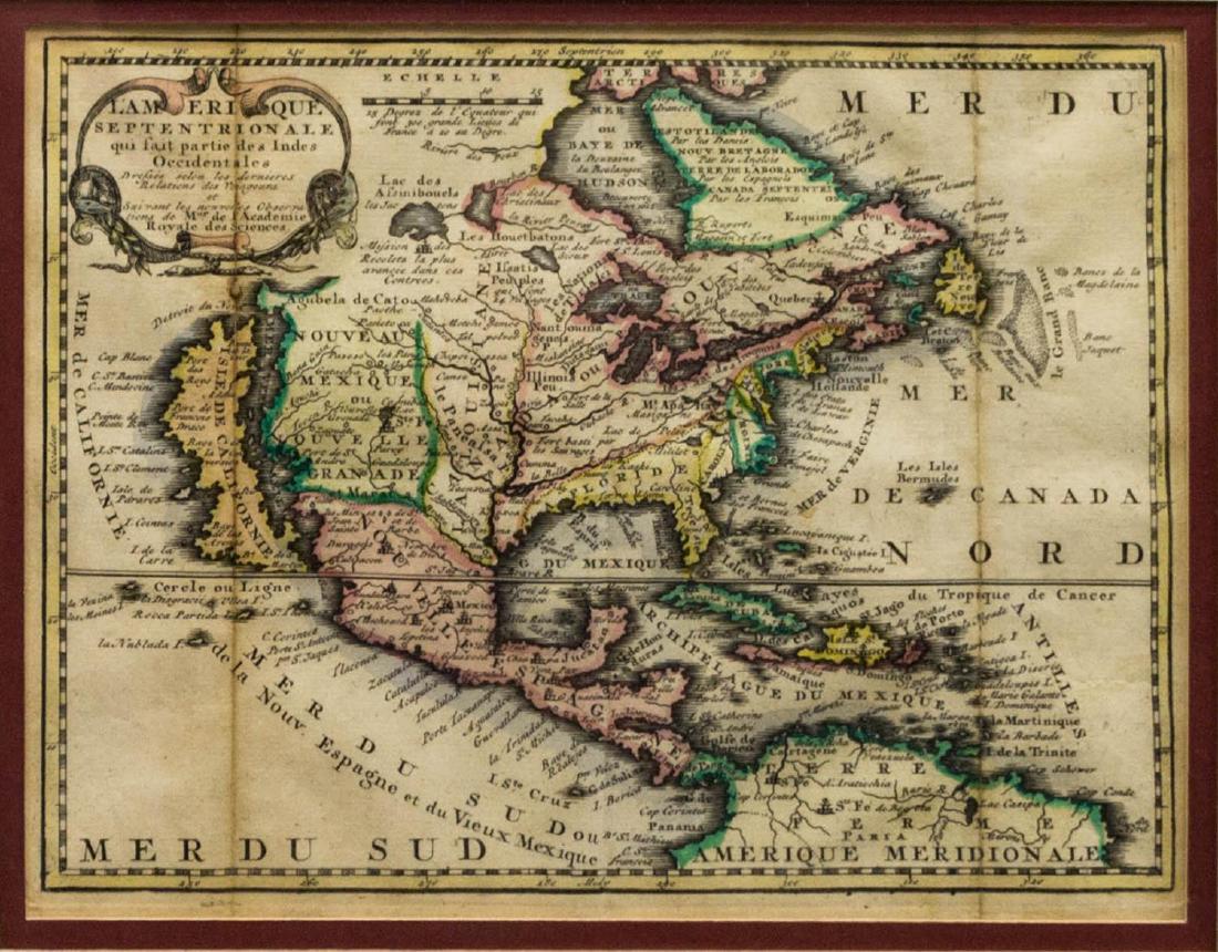 1749 MAP CALIFORNIA AS AN ISLAND, JACQUES CHIQUET (1 of 4)