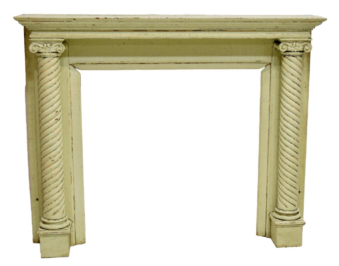 AMERICAN FEDERAL PAINTED FIREPLACE SURROUND (1 of 4)
