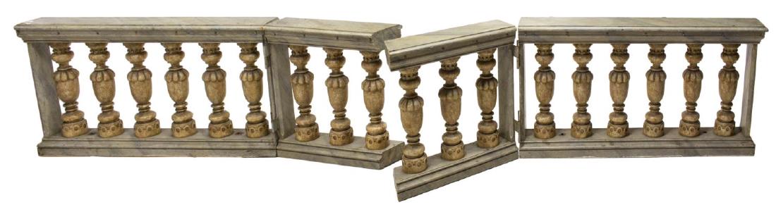 (4) ITALIAN CHURCH ALTAR MARBLEIZED FENCE & GATE (1 of 3)