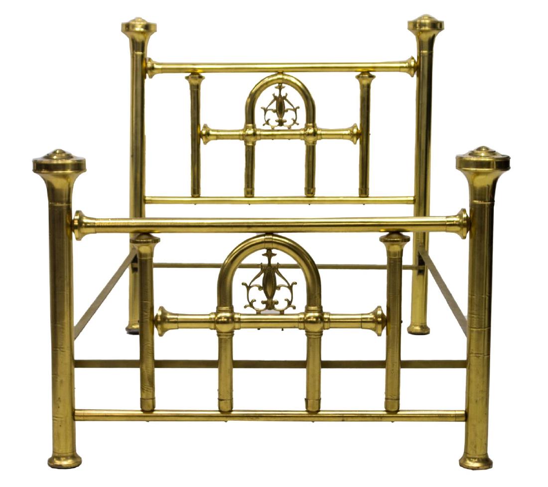 AMERICAN FULL SIZE BRASS BED, EARLY 20TH CENTURY (1 of 3)