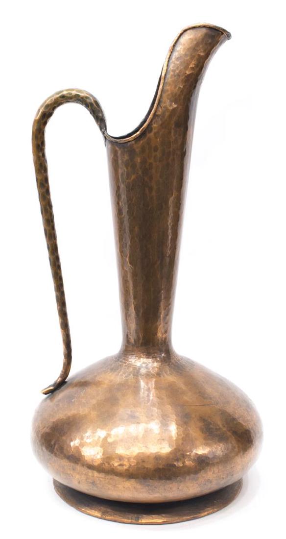 LARGE ITALIAN HAMMERED COPPER PITCHER (1 of 4)