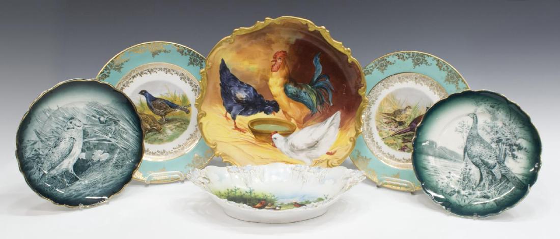 (6) PARCEL GILT PORCELAIN PLATES & TABLE ITEMS (1 of 7)