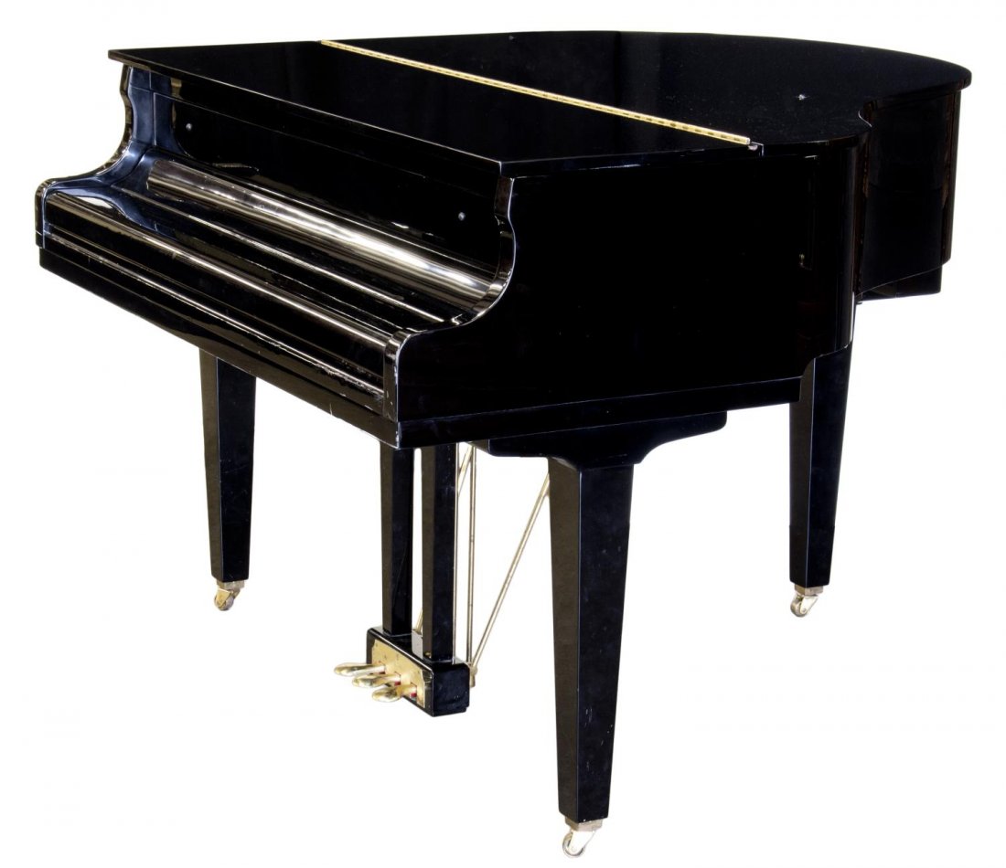 KRANICH & BACH BALDWIN BABY GRAND BLACK LACQUER PIANO