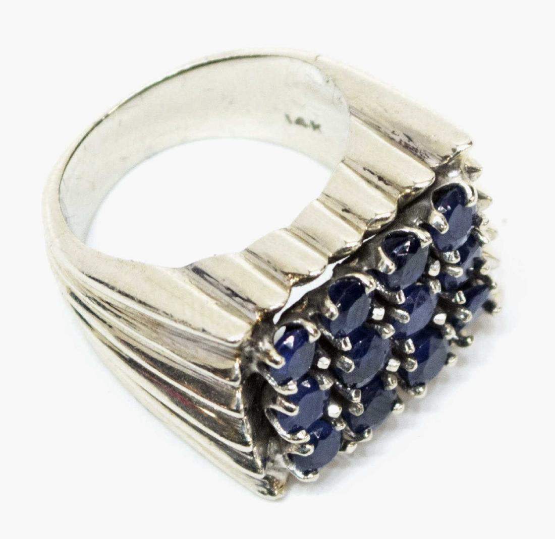 LADIES ESTATE 14K WHITE GOLD & SAPPHIRE RING (1 of 3)