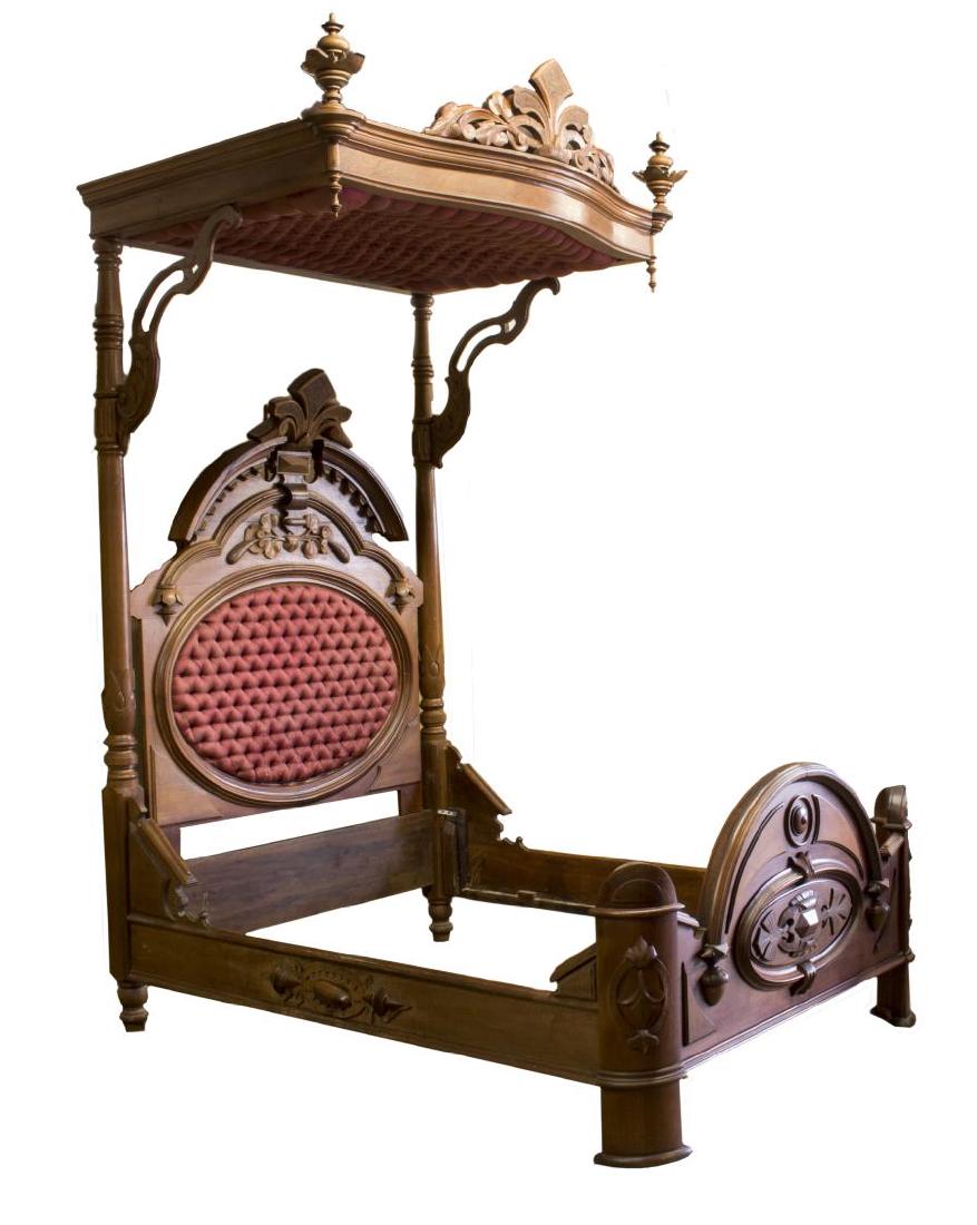MITCHELL RAMMELSBERG ATTR. HALF TESTER BED 19TH C (1 of 4)