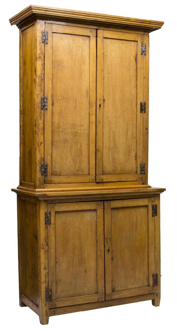 LARGE ITALIAN OAK CUPBOARD CABINET, EARLY 19TH C. (1 of 4)
