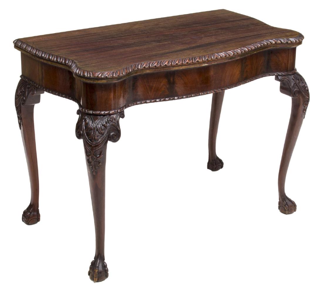CHIPPENDALE STYLE MAHOGANY FLIP TOP GAMES TABLE (1 of 4)