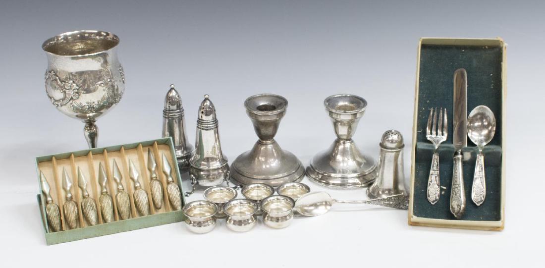 (24) STERLING SILVER TABLE ARTICLES, FRANCIS I ETC (1 of 10)