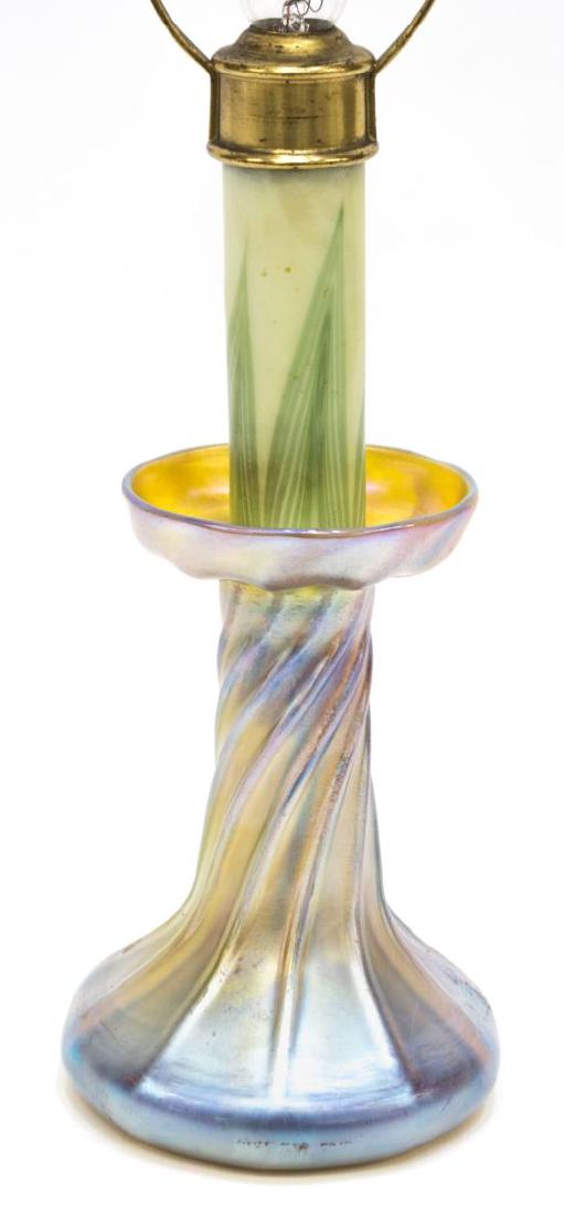 TIFFANY FAVRILE GLASS CANDLE LAMP BASE (1 of 9)