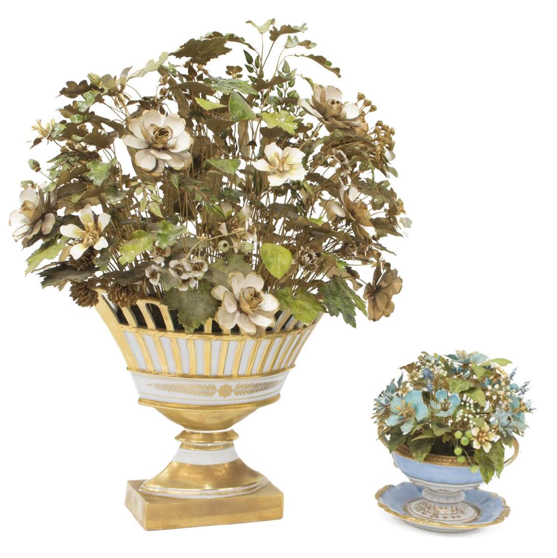 (2) JANE HUTCHESON GORHAM METAL DECORATIVE FLOWERS (1 of 6)