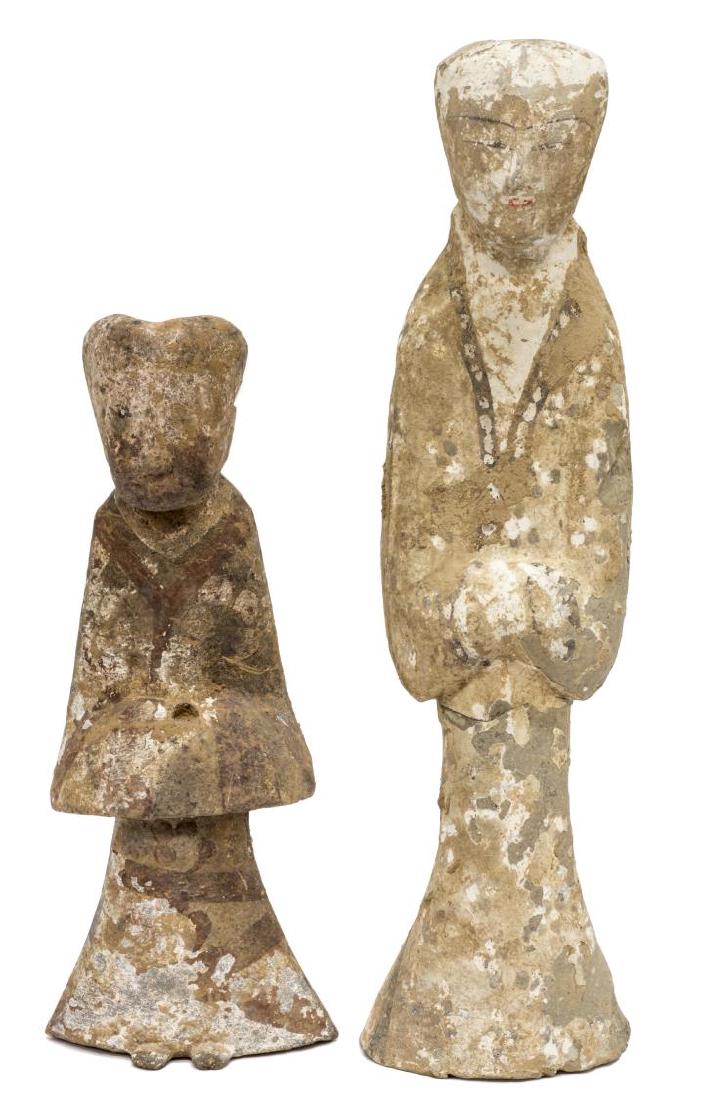 2) ANTIQUE CHINESE TERRACOTTA TOMB FIGURES, HAN (1 of 6)