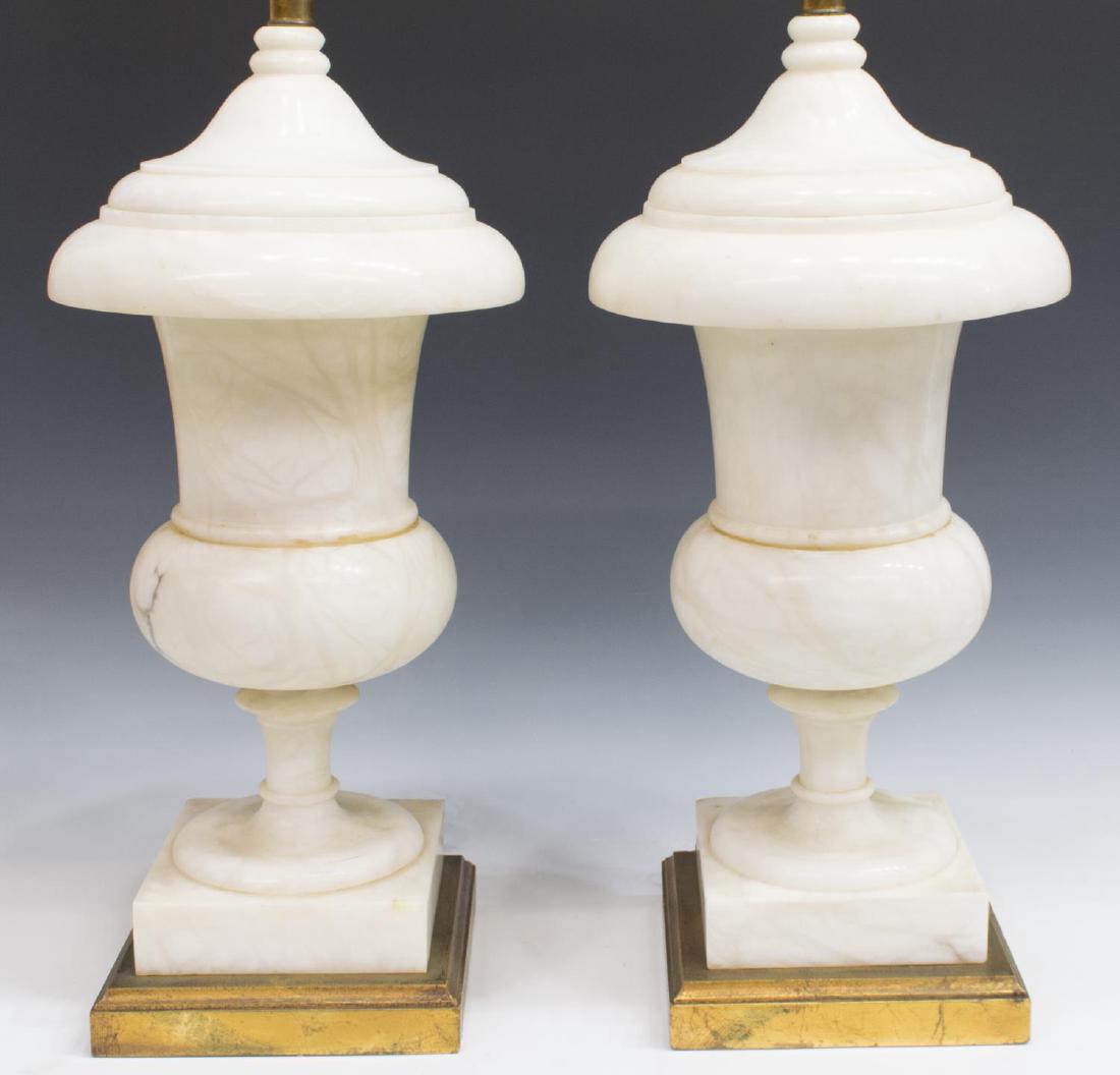 (PAIR) LARGE ITALIAN MARBLE URN FORM LAMPS (1 of 2)