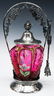 VICTORIAN ART GLASS SILVERPLATE PICKLE CASTOR