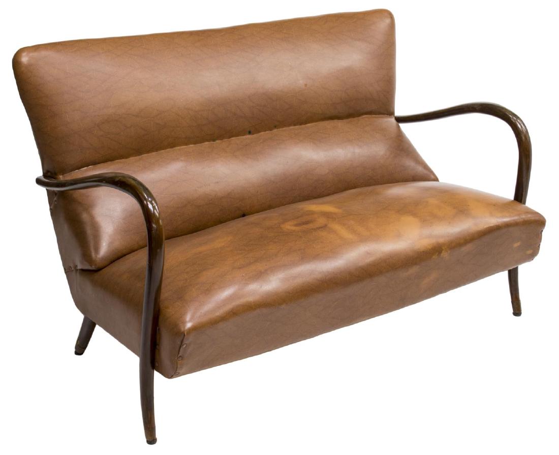 ITALIAN MID-CENTURY MODERN OPEN ARM SOFA, C. 1950 (1 of 3)