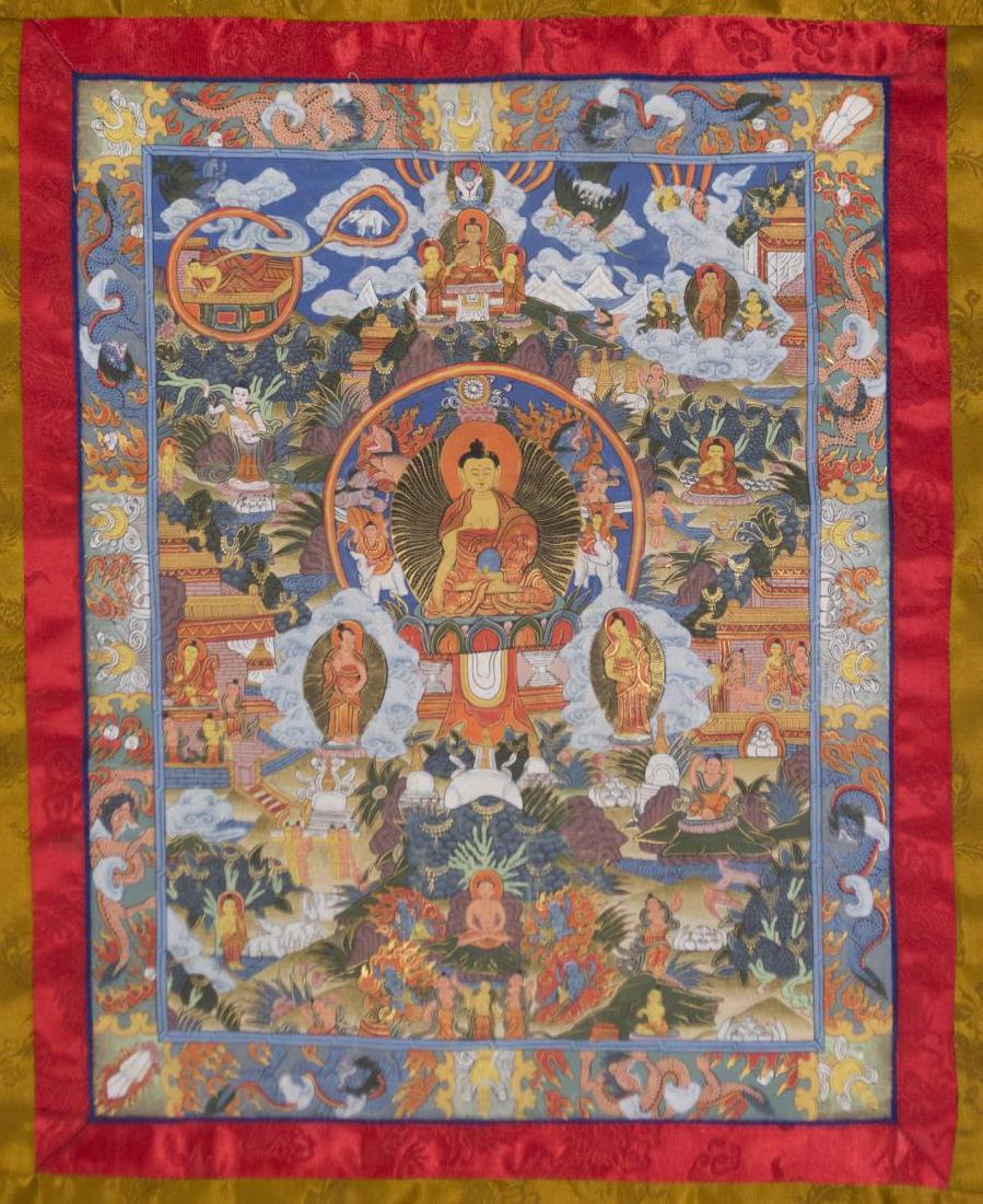 TIBETAN BUDDHIST THANGKA WALL HANGING PAINTING (1 of 4)