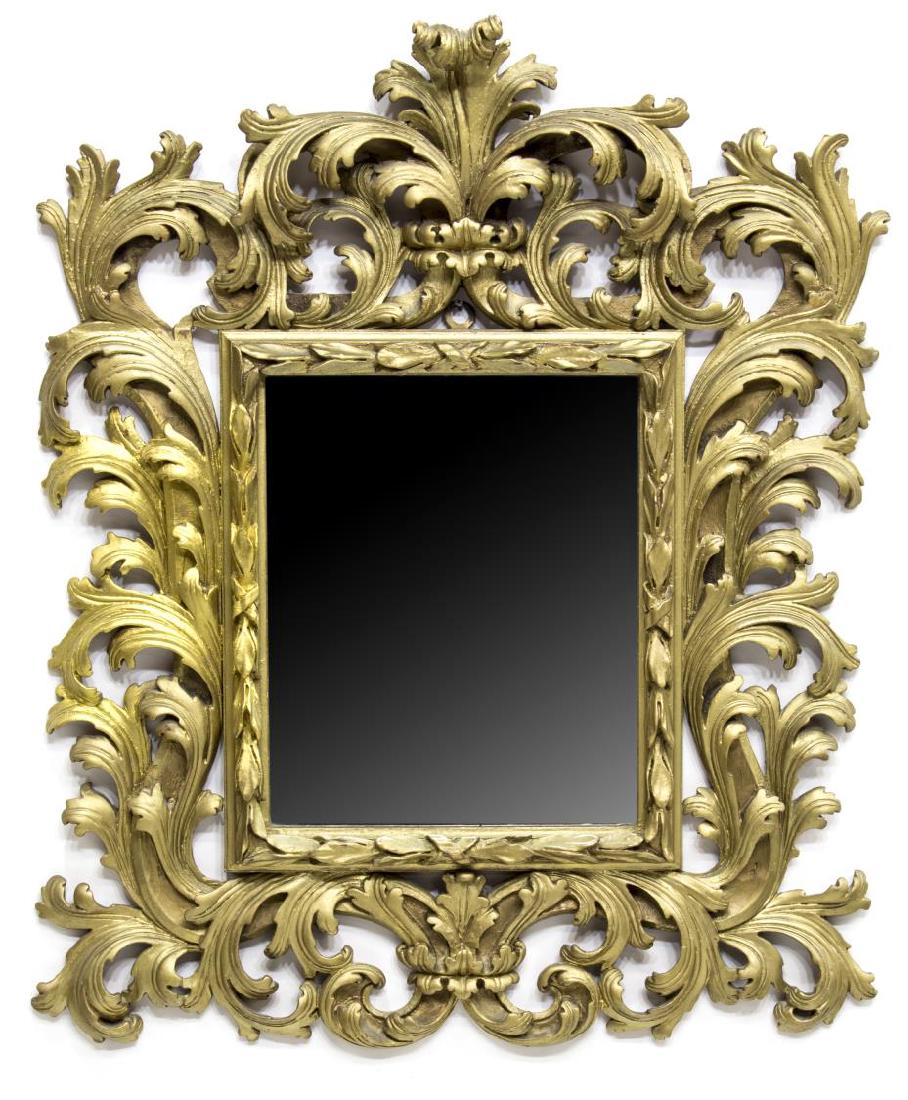 LOUIS XVI STYLE GILTWOOD WALL MIRROR (1 of 2)