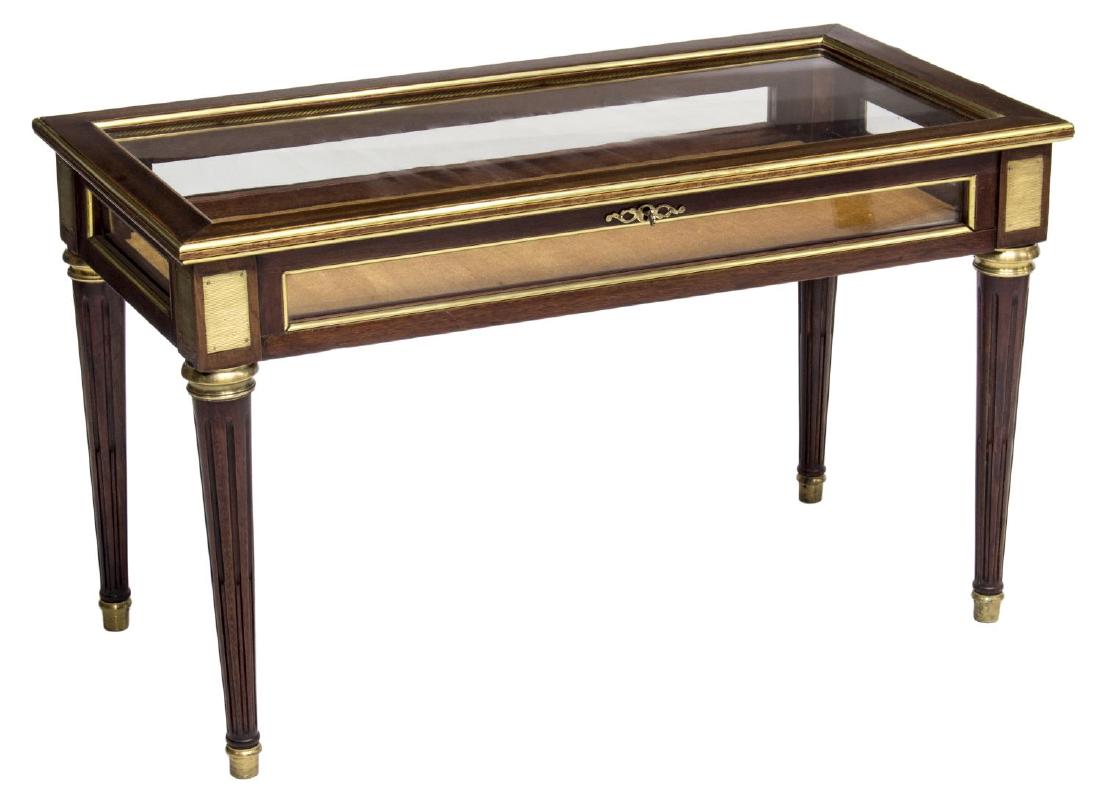 FRENCH LOUIS XVI STYLE COFFEE TABLE VITRINE (1 of 3)