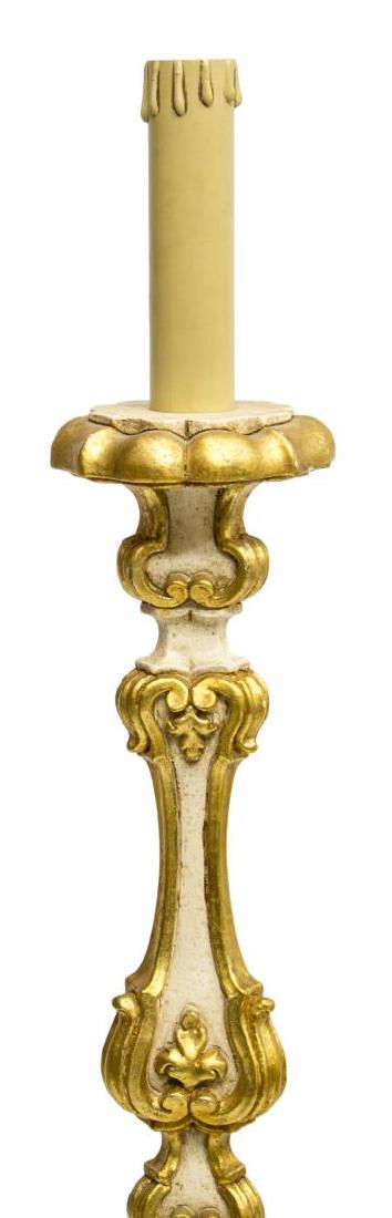 LOUIS XV STYLE PARCEL GILT STANDING ALTAR LIGHT (1 of 2)