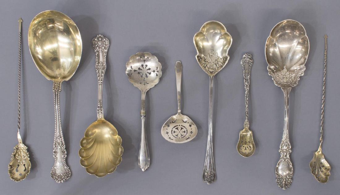 (9) COLLECTION STERLING SILVER SERVICE SPOONS (1 of 2)