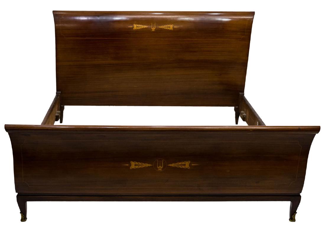 ITALIAN DESIGN PAOLO BUFFA MAHOHANY DOUBLE BED (1 of 3)