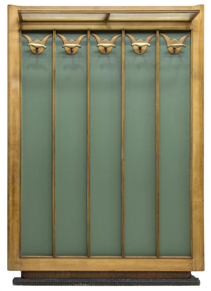 ITALIAN MID-CENTURY MODERN MAPLE & BRASS HALL TREE (1 of 7)