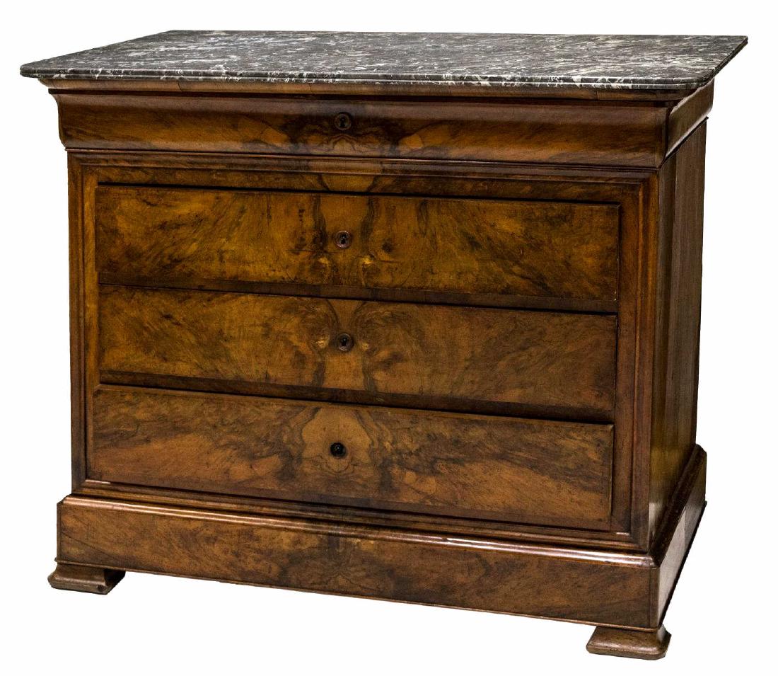 FRENCH CHARLES X MARBLE TOP COMMODE (1 of 7)
