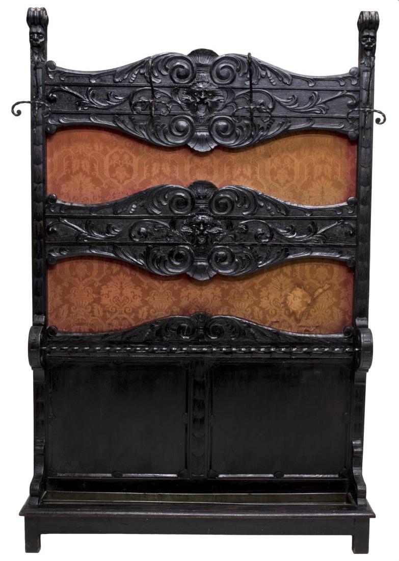 ITALIAN RENAISSANCE REVIVAL EBONIZED HALL TREE (1 of 2)