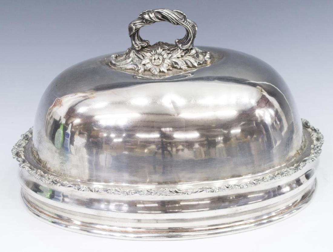 VICTORIAN SILVERPLATE DOMED MEAT / ENTREE COVER (1 of 3)