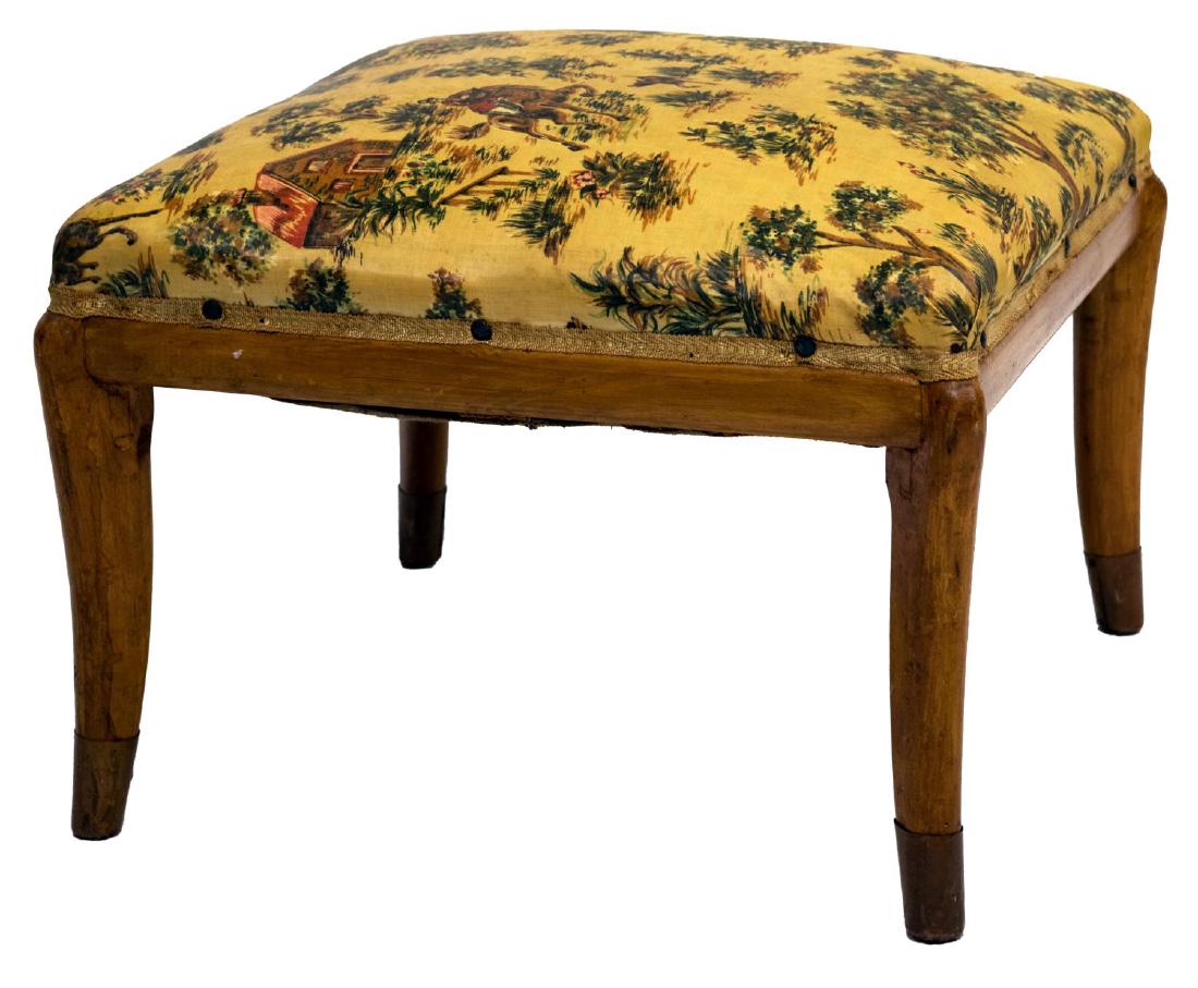 ITALIAN MID-CENTURY MODERN UPHOLSTERED FOOTSTOOL (1 of 3)