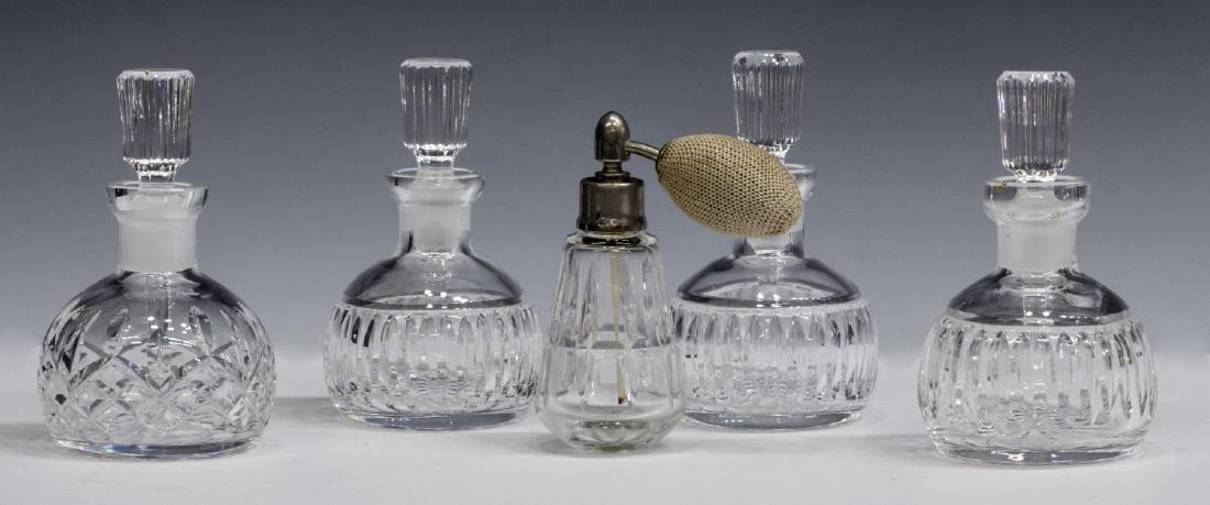 (5) WATERFORD CUT CRYSTAL PERFUME SCENT BOTTLES (1 of 2)