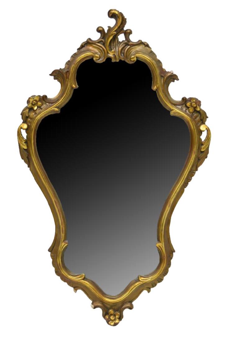 VINTAGE GILTWOOD WALL MIRROR (1 of 2)