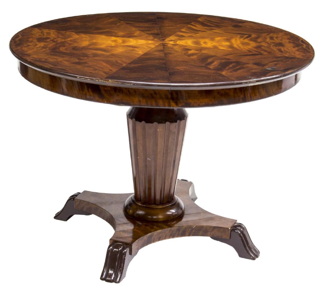 ITALIAN MAHOGANY ROUND CONVERTIBLE TABLE, 20TH C (1 of 2)