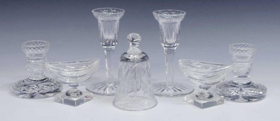 (7) WATERFORD CRYSTAL SALT CELLARS, CANDLE, BELL (1 of 6)