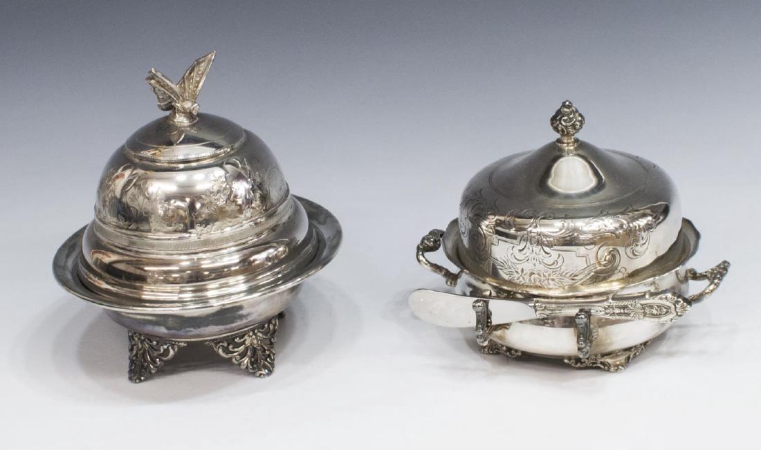 (2) AMERICAN SILVERPLATE BUTTER DISHES, BUTTERFLY (1 of 3)