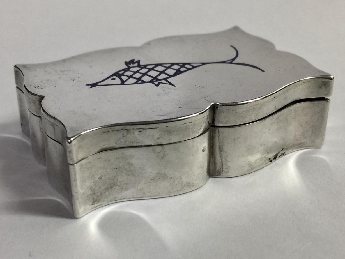 Dagobert Peche - Wiener Werkstatte 900 silver box, 2: Dagobert Peche - Wiener Werkstatte 900 silver box, 2 1/4" x 1 3/8".