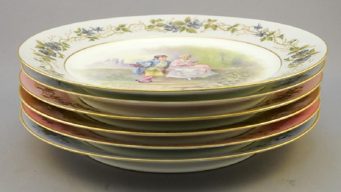 Set of six French 19th. century Sevres porcelain (1 of 9)