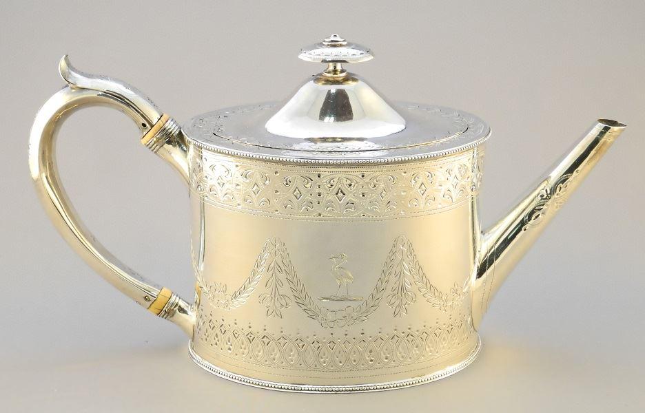 Georgian silver teapot London 1810 maker Hester (1 of 10)