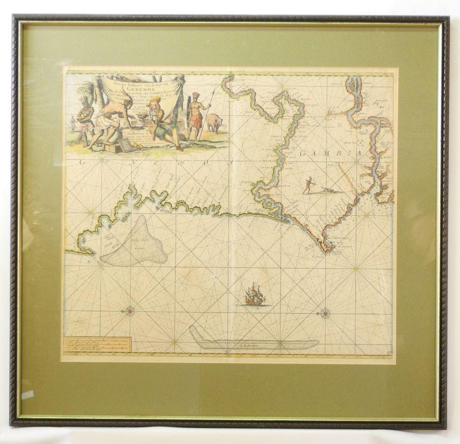 18th century Map of Genehoa, 20" x 23". (1 of 3)