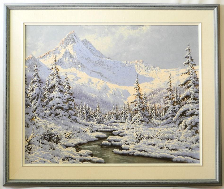 Oil painting signed Neogrady Laszlo, 24" x 30","Winter (1 of 5)