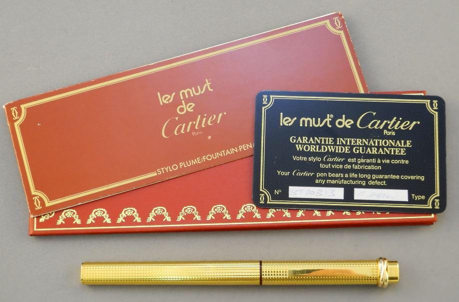 Les Must De Cartier Paris gold plated 5 1/2" fountain (1 of 5)