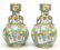 Pair of bottle shaped Chinese Export porcelain vases on