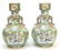Pair of bottle shaped Chinese Export porcelain vases on - 2