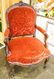 19th century Continental rosewood open armchair.