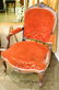 19th century Continental rosewood open armchair. - 2