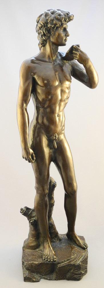 Bronze sculpture after Michelangelo, 22 1/2". (1 of 10)