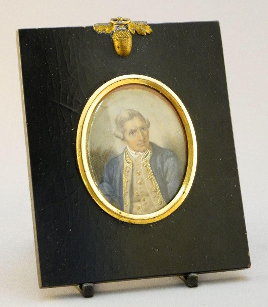 Miniature portrait of Captain Cook on vellum, 2 6/8" x (1 of 5)