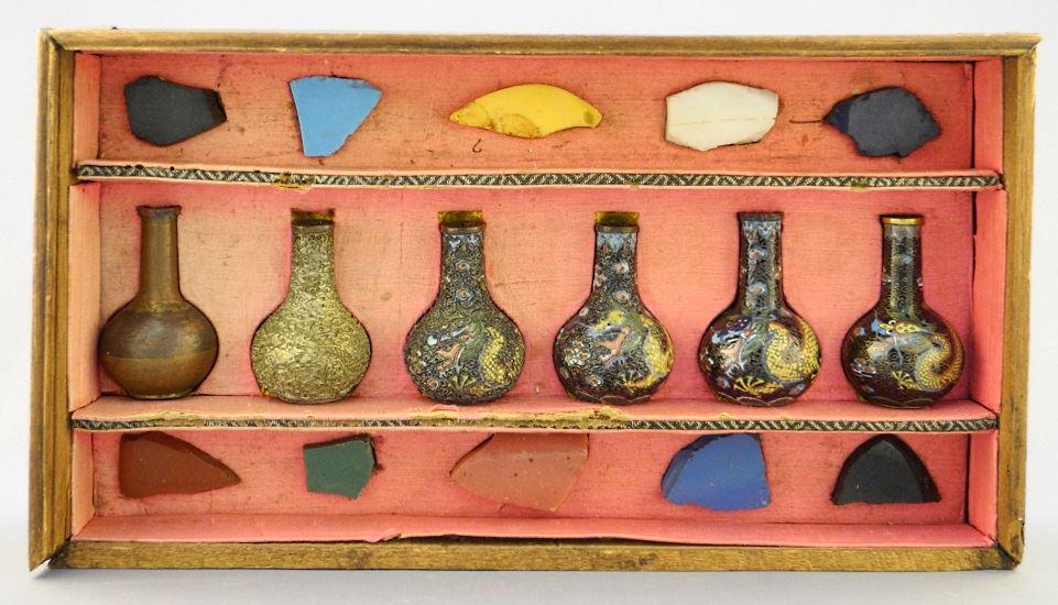 Rare 6 piece Japanese Meiji period cloisonne (1 of 6)