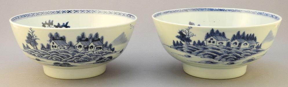 Pair of Chinese Export Porcelain Bowls, 7 1/4" diameter (1 of 10)