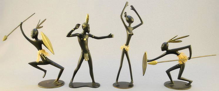 Lot of Rena Rosenthal and Hagenauer Bronze Figures (4: Lot of Rena Rosenthal and Hagenauer Bronze Figures (4 pcs), Tallest 6 1/4"